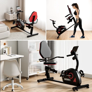 OneTwoFit Xe đạp tập - Cảm biến nhịp tim, ghế điều chỉnh, giảm 22% còn 3.559.000₫