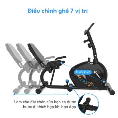 OneTwoFit Xe đạp tập gym tại nhà 4KG yên tĩnh, đèn LED, giá ưu đãi 3.699.000₫