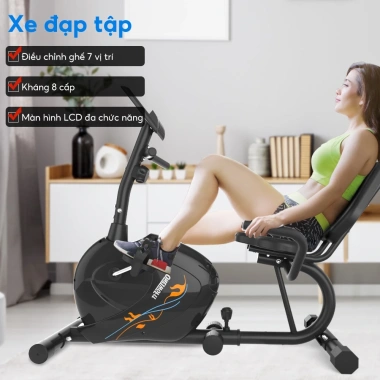 OneTwoFit Xe Đạp Thể Thao Bánh Đà 4KG Không Ồn, Màn Hình LED, Tập Gym - Giá Ưu Đãi 3.36 Triệu