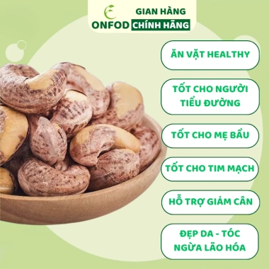 ONFOD Hạt Điều Rang Muối Nguyên Vị - Đồ Ăn Vặt Giảm Cân Cho Mẹ Bầu 69.000 VNĐ 3