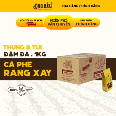 Ông Bầu Thùng 8 Túi Cà Phê Rang Xay OB1 1kg Đậm Đà - Giá Ưu Đãi 2.28 Triệu