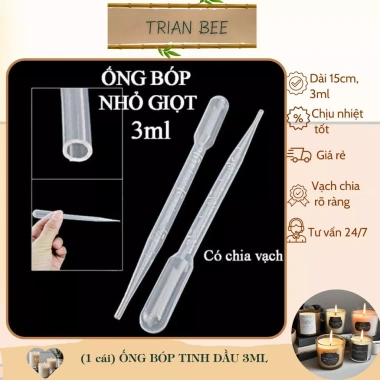 Ống bóp 3ml vạch chia dung tích - Dụng cụ chiết tinh dầu Trian Bee, giá 5.000đ 2
