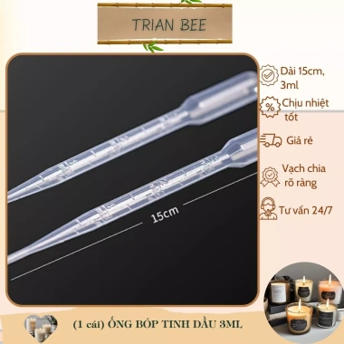Ống bóp 3ml vạch chia dung tích - Dụng cụ chiết tinh dầu Trian Bee, giá 5.000đ 5