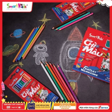 Ống Bút Chì Màu Smartkids Fantasy Warriors 12/24 Màu Woodfree Ruột Mềm Lên Màu Đẹp - Chính Hãng 18.400₫ 3