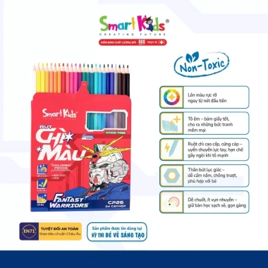 Ống Bút Chì Màu Smartkids Fantasy Warriors 12/24 Màu Woodfree Ruột Mềm Lên Màu Đẹp - Chính Hãng 18.400₫ 4