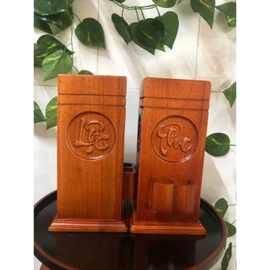 Ống cắm nhang gỗ hương sang trọng, hộp đựng hương Phúc Lộc Thọ, giảm giá 110k từ 139.7k