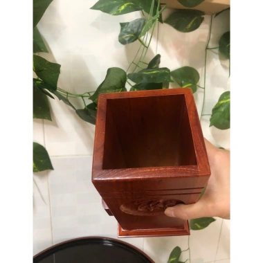 Ống cắm nhang gỗ hương sang trọng, hộp đựng hương Phúc Lộc Thọ, giảm giá 110k từ 139.7k