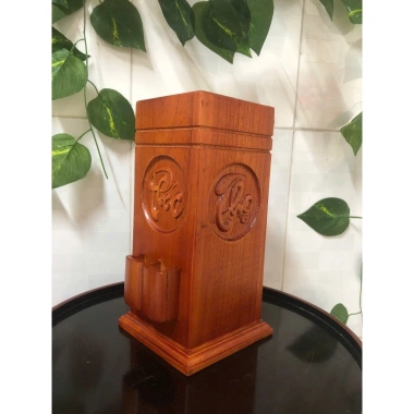 Ống cắm nhang gỗ hương sang trọng, hộp đựng hương Phúc Lộc Thọ, giảm giá 110k từ 139.7k