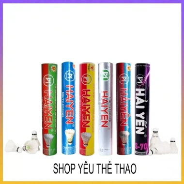 Ống Cầu Lông 6 12 Trái Hải Yến Bạc Xanh Đỏ Nhựa Chính Hãng Tập Luyện Thi Đấu