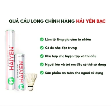 Ống Cầu Lông 6 12 Trái Hải Yến Bạc Xanh Đỏ Nhựa Chính Hãng Tập Luyện Thi Đấu