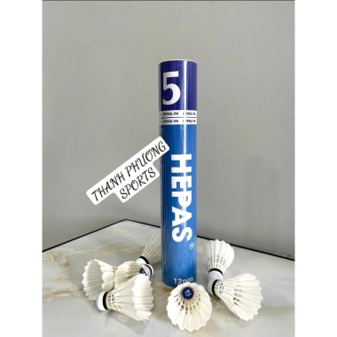 Ống cầu lông Hepas-H5 TĐ 74 - Quả ngỗng chuẩn thi đấu, độ bề và ổn định cao, giá chỉ 245.000 VNĐ