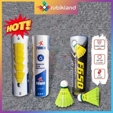 Ống Cầu Lông Nhựa 6 Trái Cầu Vàng Fuwin Chất Lượng Cao Dùng Tập Luyện và Thi Đấu Badminton Giá 65.000 VND