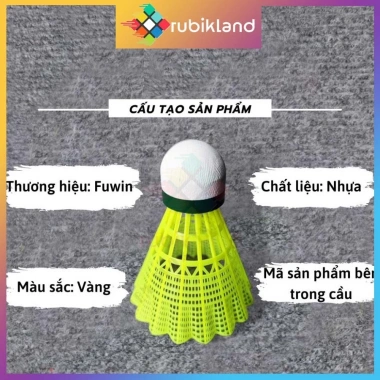 Ống Cầu Lông Nhựa 6 Trái Cầu Vàng Fuwin Chất Lượng Cao Dùng Tập Luyện và Thi Đấu Badminton Giá 65.000 VND