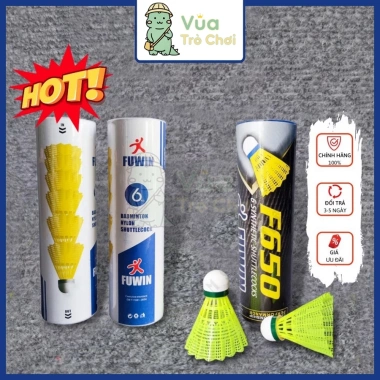 Ống Cầu Lông Nhựa 6 Trái Chính Hãng Cầu Vàng - Tập Luyện & Thi Đấu Badminton 65k
