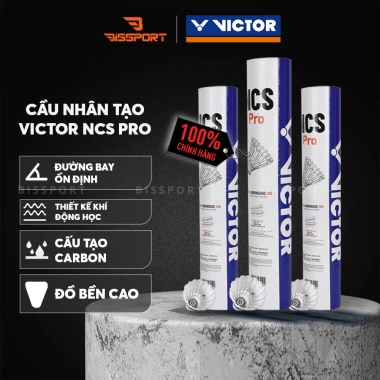 Ống Cầu Victor NCS Pro 12 quả Chính hãng - Bán nhân tạo Siêu bền, ổn định, chuẩn thi đấu - Giá tốt