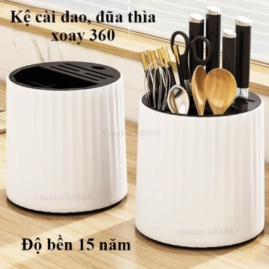 Ống Đũa Cài Dao Xoay 360 Kệ Cắm Thìa Dao Tiện Lợi ABS Cao Cấp Bền Bỉ - Giá 59.600₫