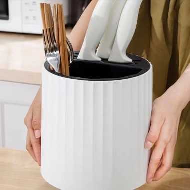 Ống Đũa Cài Dao Xoay 360 Kệ Cắm Thìa Dao Tiện Lợi ABS Cao Cấp Bền Bỉ - Giá 59.600₫