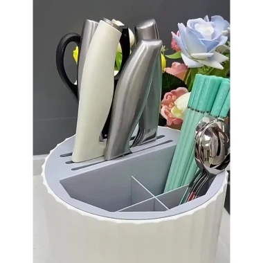 Ống Đũa Cài Dao Xoay 360 Kệ Cắm Thìa Dao Tiện Lợi ABS Cao Cấp Bền Bỉ - Giá 59.600₫