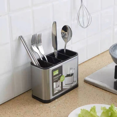 Ống Đựng Dao Kéo Đũa Thìa Inox Không Gỉ, Khe Thoát Nước, Tránh Bám Bụi, Nhỏ Gọn 90k