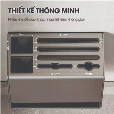Ống Đựng Đũa Dao Kéo TÁOHOME - Hộp Thép Carbon Đa Năng, Để Bàn/Treo Tường, Khay Ráo Nước Chống ẩm, Giá 209.000₫ 4