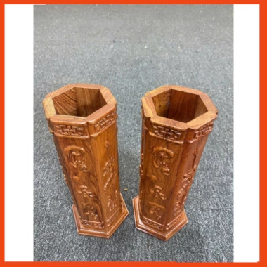 Ống đựng nhang gỗ hương Phúc Lộc Thọ 28cm - Gỗ hương cao sang trọng, giảm giá 197.125 VND 3