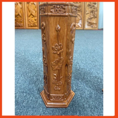 Ống đựng nhang gỗ hương Phúc Lộc Thọ 28cm - Gỗ hương cao sang trọng, giảm giá 197.125 VND 5