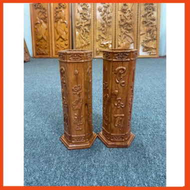 Ống đựng nhang gỗ hương Phúc Lộc Thọ 28cm - Gỗ hương cao sang trọng, giảm giá 197.125 VND 8
