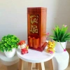 Ống đựng nhang gỗ tự nhiên khắc Tài Lộc triện vàng – có khay bật lửa tiện lợi 9