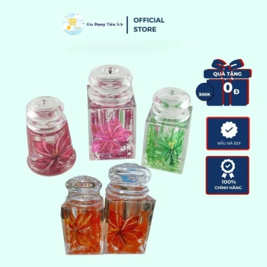 Ống Đựng Tăm Xỉa Răng Họa Tiết Hoa 5 Cánh Màu Tròn‑Vuông Cao Cấp Mta‑Mart2