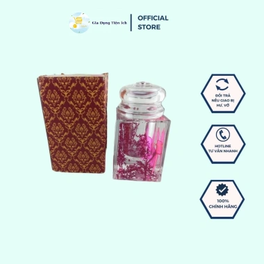 Ống Đựng Tăm Xỉa Răng Họa Tiết Hoa 5 Cánh Màu Tròn‑Vuông Cao Cấp Mta‑Mart2