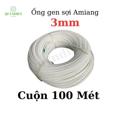 Ống Gen Sợi Thủy Tinh Amiang 600°C Chống Cháy - Cuộn Nhiều Size | Quỳnh Diễn 8