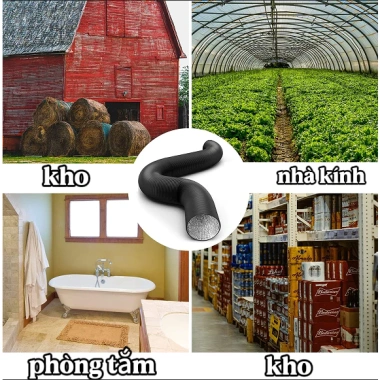 Ống Gió Nhôm Hai Lớp PVC Bền Bỉ - Bảo Vệ Tốt, Thông Gió Hiệu Quả, Giá 119.999 VND 2
