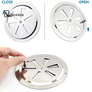 Ống gió tròn thép không gỉ 5 Inch - Lỗ thông hơi, núm mở nắp lưới tản nhiệt, giảm giá 191k 2