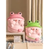 Ống Heo Đất Cute Mũ Ếch - Tiết kiệm tiền, chất liệu thạch cao, giảm giá 10k 5