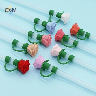 Ống Hút 10mm B&N Hoa Hồng Silicon Lớn Chịu Nhiệt, Chống Bụi - Giá chỉ 39.600đ