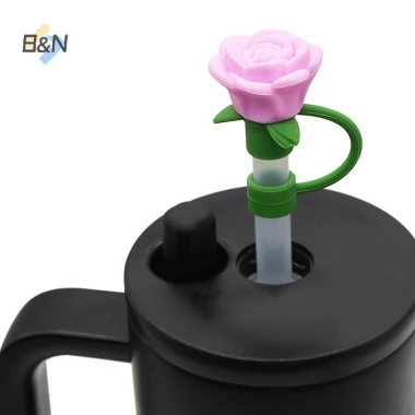 Ống Hút 10mm B&N Hoa Hồng Silicon Lớn Chịu Nhiệt, Chống Bụi - Giá chỉ 39.600đ