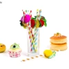 Ống hút giấy 3D Trái Cây Cotail 20cm - Lốc 50 cái NS, đa màu sắc, trang trí tiệc 3