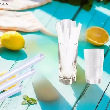 Ống hút nhựa trong suốt dùng một lần 100/300/500 pcs - Phù hợp trà bong bóng, sinh tố, nước trái cây - Giá ưu đãi 77.692₫