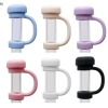 Ống hút silicon NS có nắp tái sử dụng, chống rò rỉ, chặn bụi, tương thích cốc trà - 35.090₫ 8