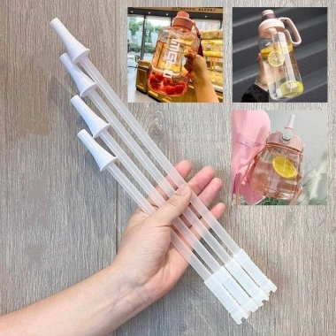 Ống Hút Thay Thế Silicon Mềm Tái Dụng kèm Cọ Vệ Sinh cho Bình Nước 220/275/320mm 37.730 VND