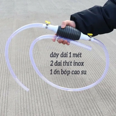 Ống hút xăng dầu, bơm hút rượu, nước - Dây dài 1m, bấm tay tiện lợi, Giá chỉ 39.000 VND (Giá gốc 48.360 VND) 8