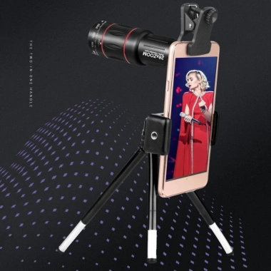 Ống kính điện thoại NLINNI HD 18x25 Zoom một mắt, tele ba chân đa năng, giá 228.800đ