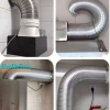 Ống nhôm nhún hút mùi chịu nhiệt, thông gió bếp nướng, kèm đai xiết inox 3m 9