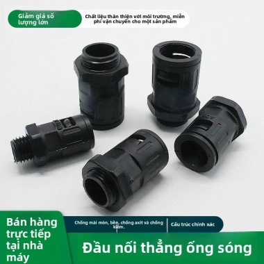 Ống nhựa sóng PG, đầu nối chống nước, ống nylon thẳng, khóa nhanh - Giá ưu đãi 52.243₫
