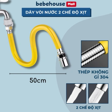 Ống Nối Dài Vòi Nước HV007 BEBEHOUSE - 2 Chế Độ Xịt Đa Năng, Giá 129.000₫ 2