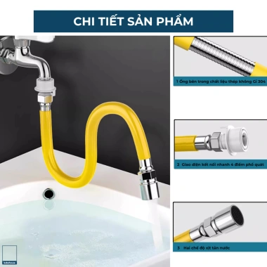 Ống Nối Dài Vòi Nước HV007 BEBEHOUSE - 2 Chế Độ Xịt Đa Năng, Giá 129.000₫ 9