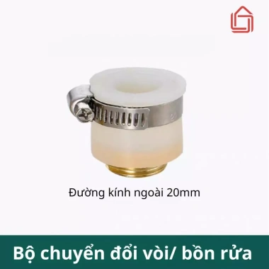 Ống nối vòi nước 360 xoay, dài 20/30/50cm kèm đa năng - Giá 27.000 VND