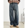 Ống Suông YIZHI Wash Màu Vintage - Form Rộng Streetwear, Lót Lông Ấm Áp, 875k