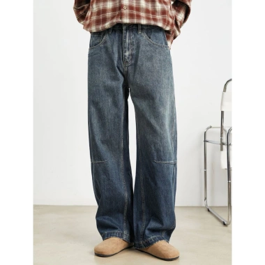 Ống Suông YIZHI Wash Màu Vintage - Form Rộng Streetwear, Lót Lông Ấm Áp, 875k