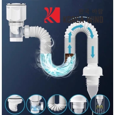 Ống thoát nước chậu rửa mặt ngăn mùi, nút nhấn nhỏ, dùng cho thoát ngang & dọc – Giá 118.600₫